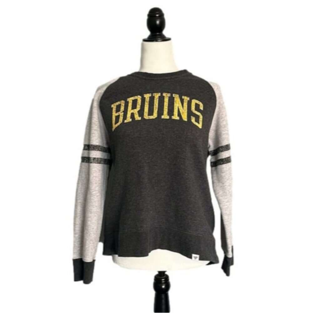 Boston Bruins Large Womans Gray Crewneck Sweater